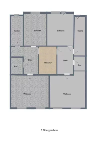 Wohn- und Geschäftshaus in zentraler Innenstadtlage von Übach-Palenberg - Grundriss 1.OG (5818)